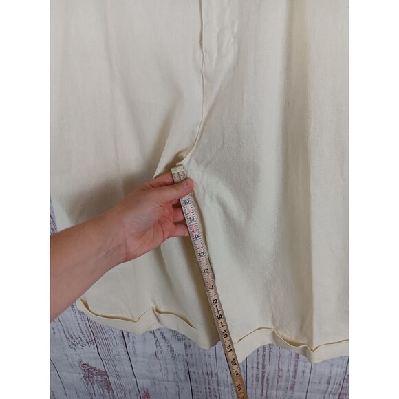 Pierre Garcia Shorts Pants Men's 38W Beige Relaxed Fit Linen Cotton Blend - Picture 7 of 9